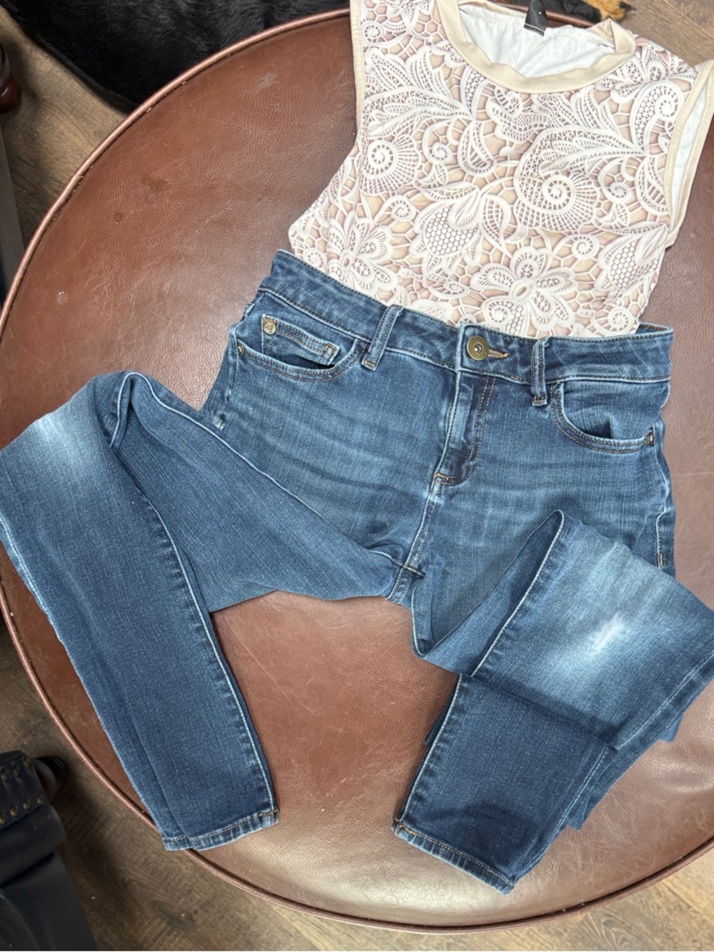 DL 1961 Skinny Jeans & Body Suit Set